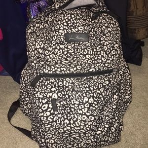 Black and white Vera Bradley backpack